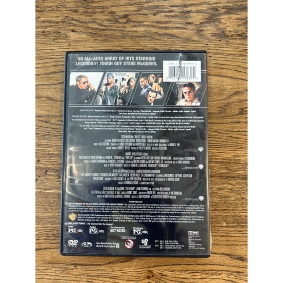 4 Film Favorites Steve McQueen Collection DVD Bullitt Papillon Pre-Owned - Picture 4 of 4